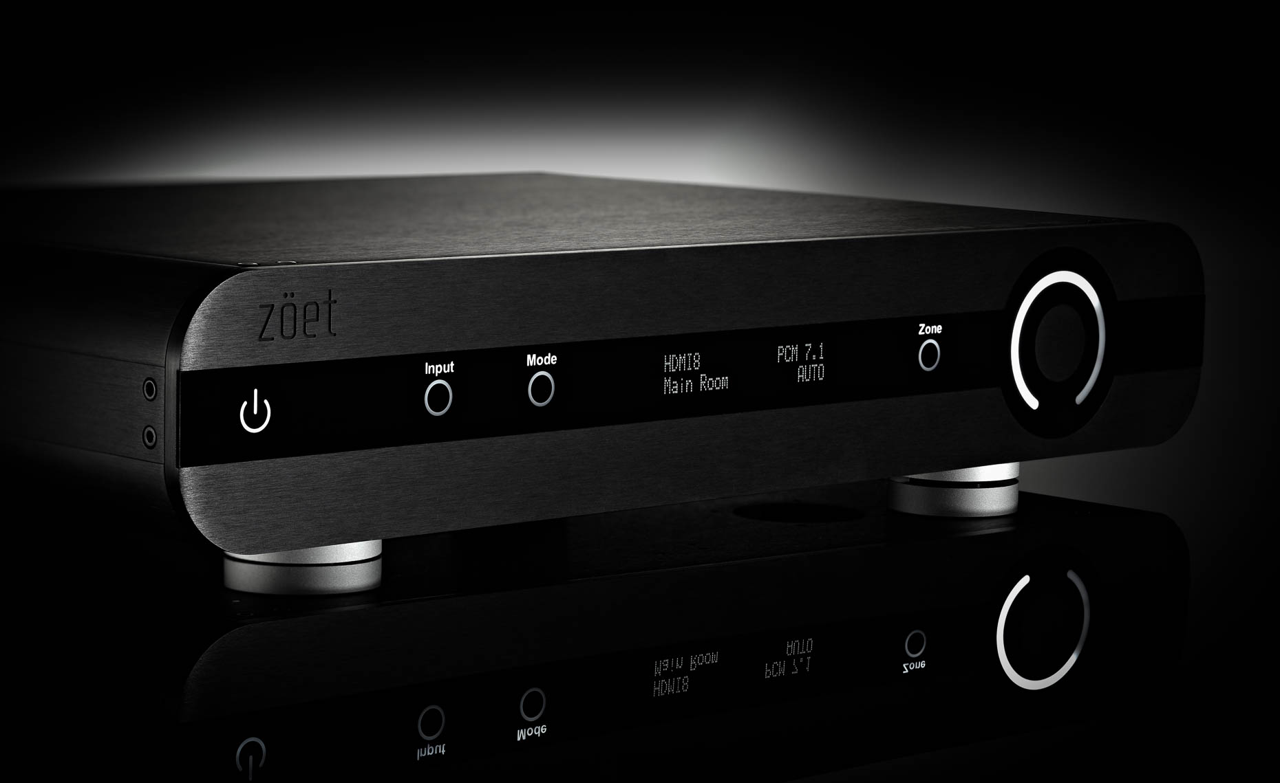 audio component receiver on black background for e-commerce sales 