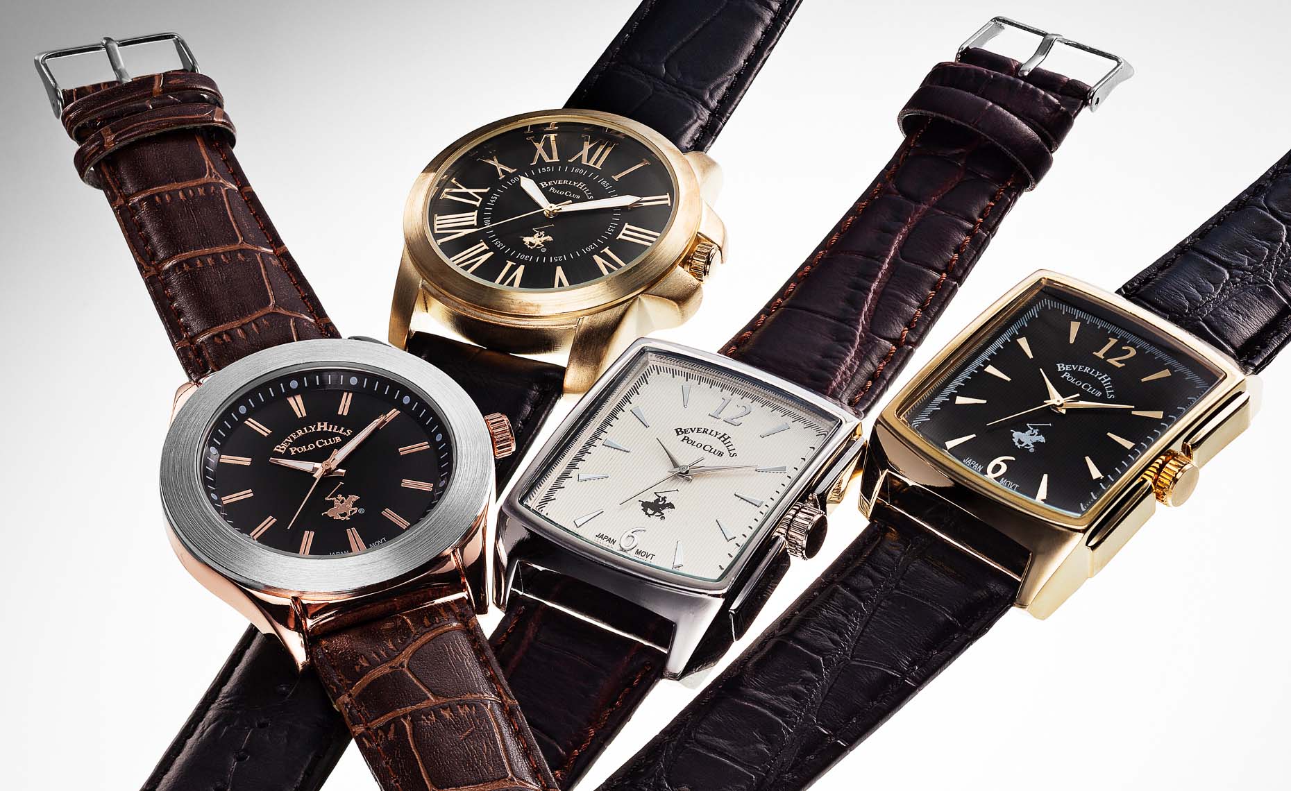 mens watch product photography on white background